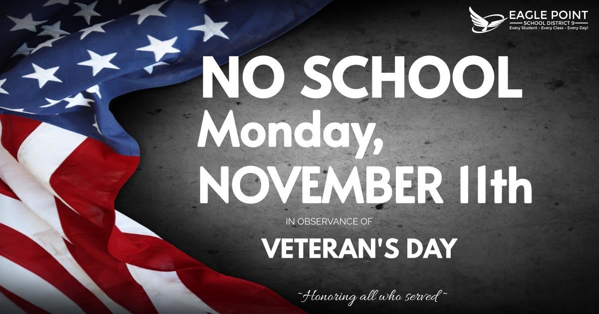 November 11th no school for vets day